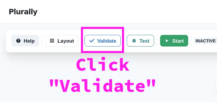 Click on Validate button